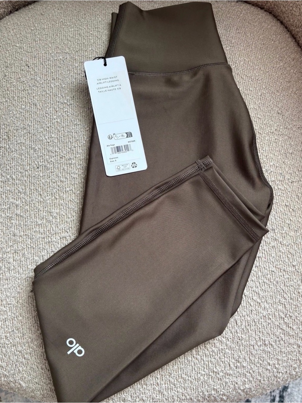Authentic ALO Yoga Brown High-Rise Leggings Espresso